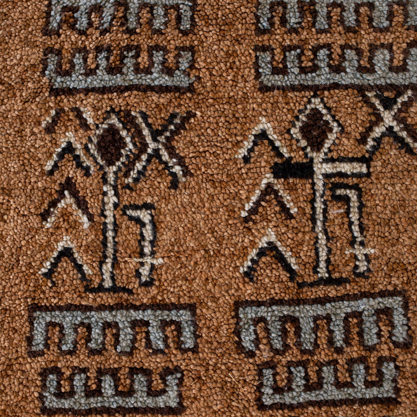 Brown Azilal Rug – Authentic Handmade Moroccan Wool Carpet with Natural Dyes