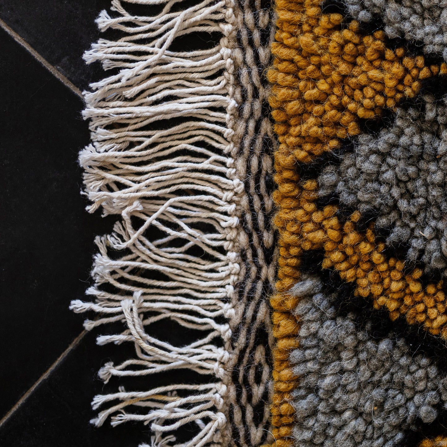 Yellow Azilal Rug – Authentic Handmade Moroccan Wool Carpet
