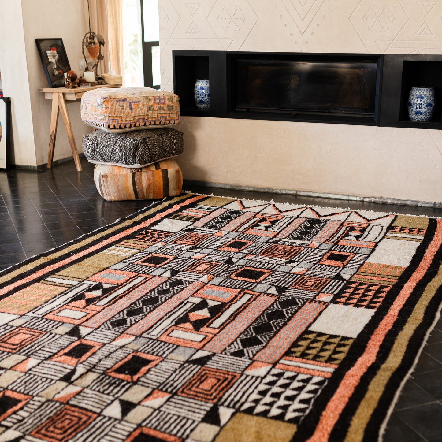 Colorful Azilal Rug – Large Handmade Moroccan Wool Carpet with Geometric Berber Patterns