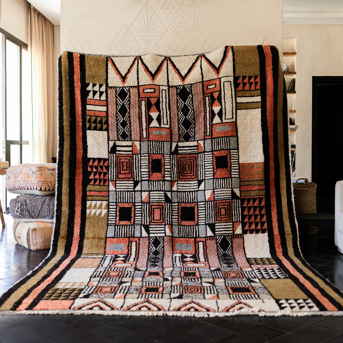 Colorful Azilal Rug – Large Handmade Moroccan Wool Carpet with Geometric Berber Patterns