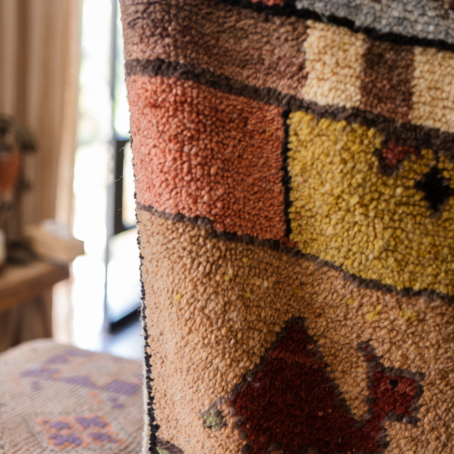Large Azilal Rug – Handmade Moroccan Wool Carpet with Geometric Shapes and Berber Symbols