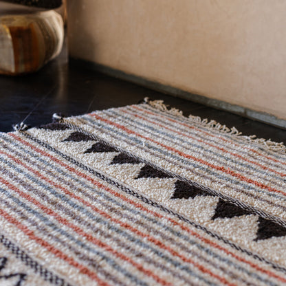 Colorful Azilal Runner Rug – Handmade Moroccan Wool Hallway Carpet with Berber Patterns