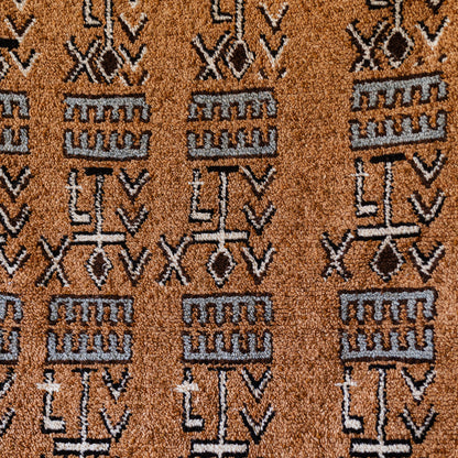 Brown Azilal Rug – Authentic Handmade Moroccan Wool Carpet with Natural Dyes
