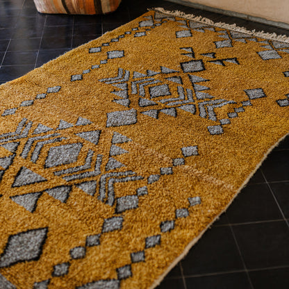 Yellow Azilal Rug – Authentic Handmade Moroccan Wool Carpet