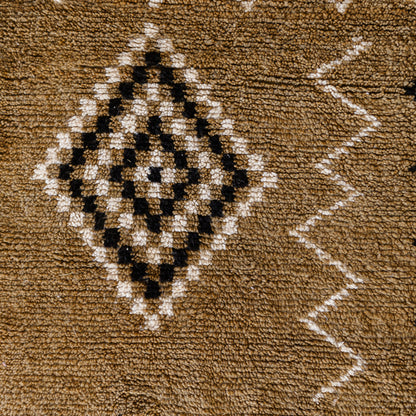 Yellow Azilal Rug – Handmade Moroccan Wool Carpet with Warm Bohemian Charm