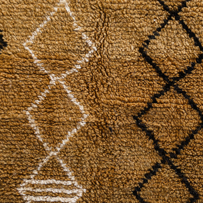 Yellow Azilal Rug – Handmade Moroccan Wool Carpet with Warm Bohemian Charm